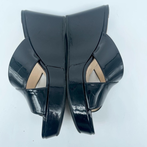 Prada Black Patent Leather Wedges - Picture 4 of 9